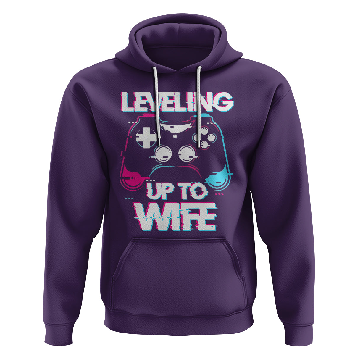 Engagement Hoodie Leveled Up To WIfe Funny Gamer Vaporwave Newly Engaged Couple Matching - Wonder Print Shop