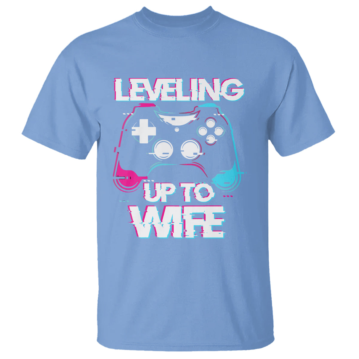 Engagement T Shirt Leveled Up To WIfe Funny Gamer Vaporwave Newly Engaged Couple Matching - Wonder Print Shop