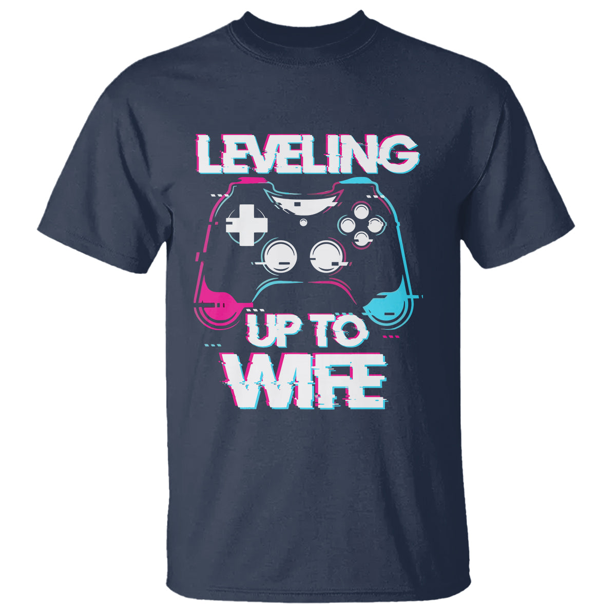 Engagement T Shirt Leveled Up To WIfe Funny Gamer Vaporwave Newly Engaged Couple Matching - Wonder Print Shop