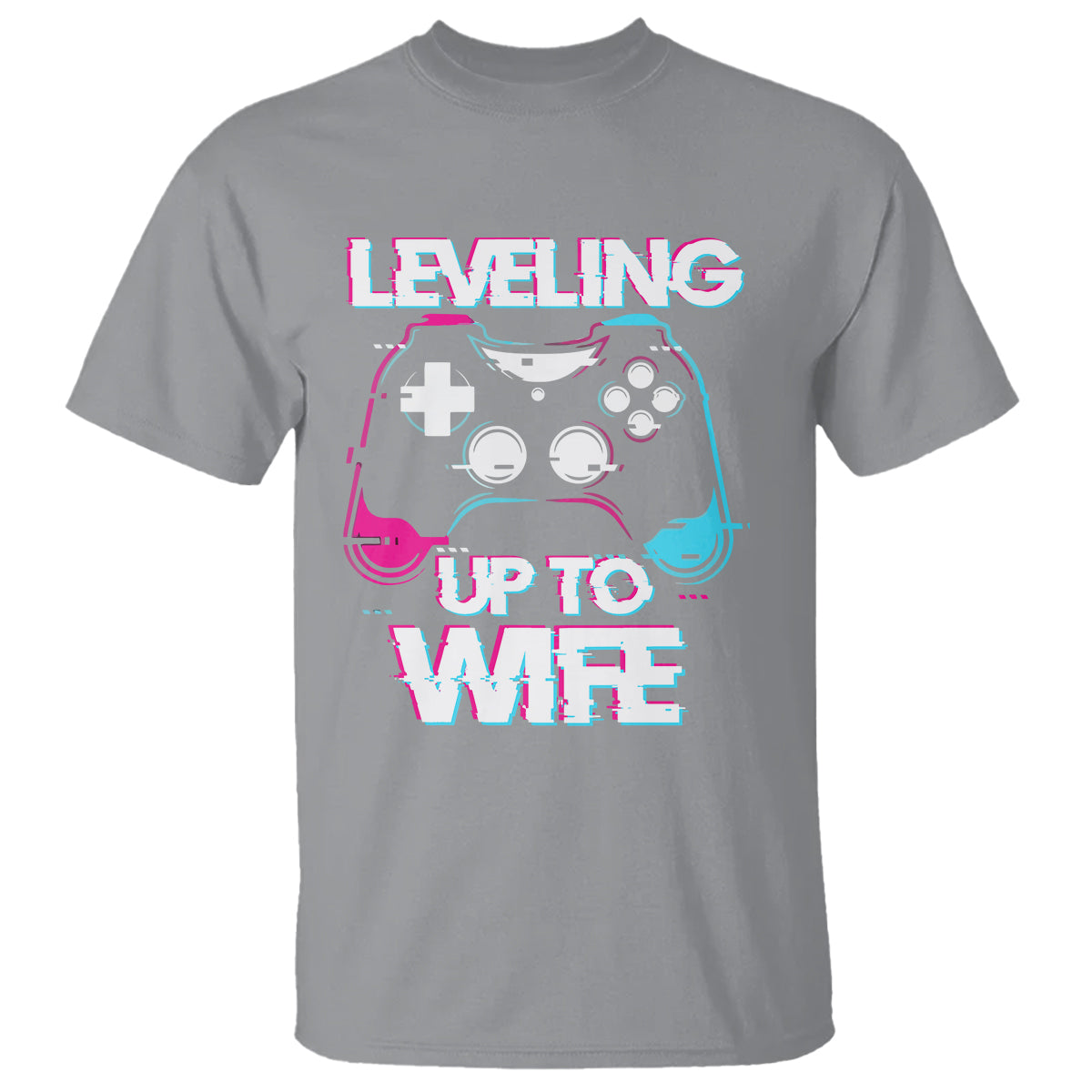 Engagement T Shirt Leveled Up To WIfe Funny Gamer Vaporwave Newly Engaged Couple Matching - Wonder Print Shop