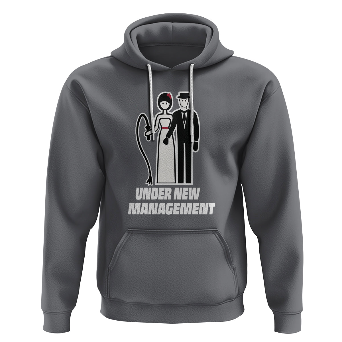 Funny Marriage Hoodie Under New Management Bachelor Bachelorette Party Couple Matching - Wonder Print Shop