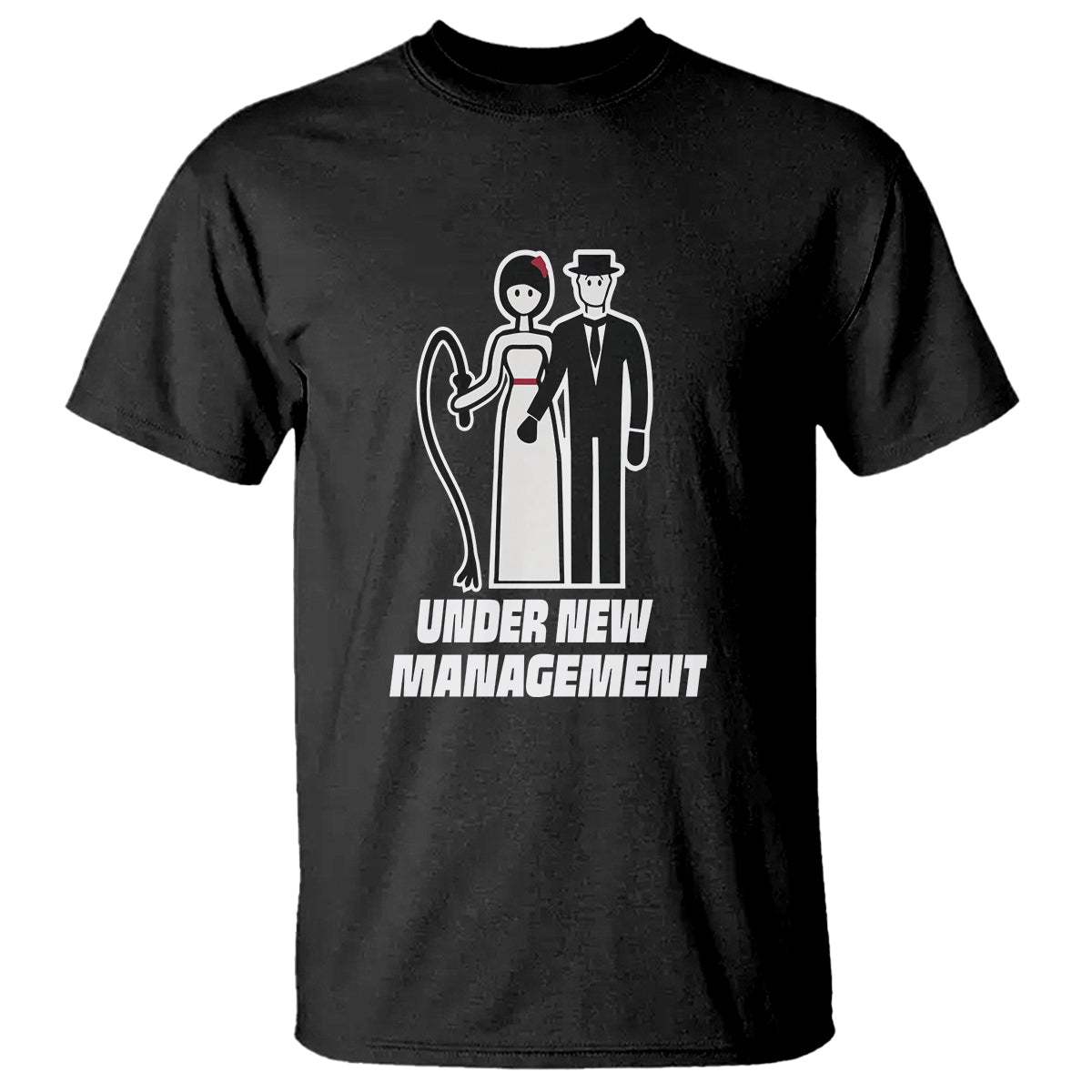 Funny Marriage T Shirt Under New Management Bachelor Bachelorette Party Couple Matching - Wonder Print Shop