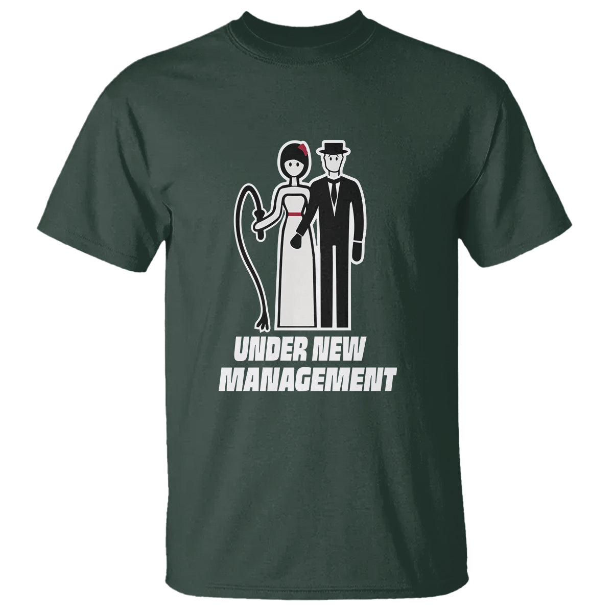 Funny Marriage T Shirt Under New Management Bachelor Bachelorette Party Couple Matching - Wonder Print Shop
