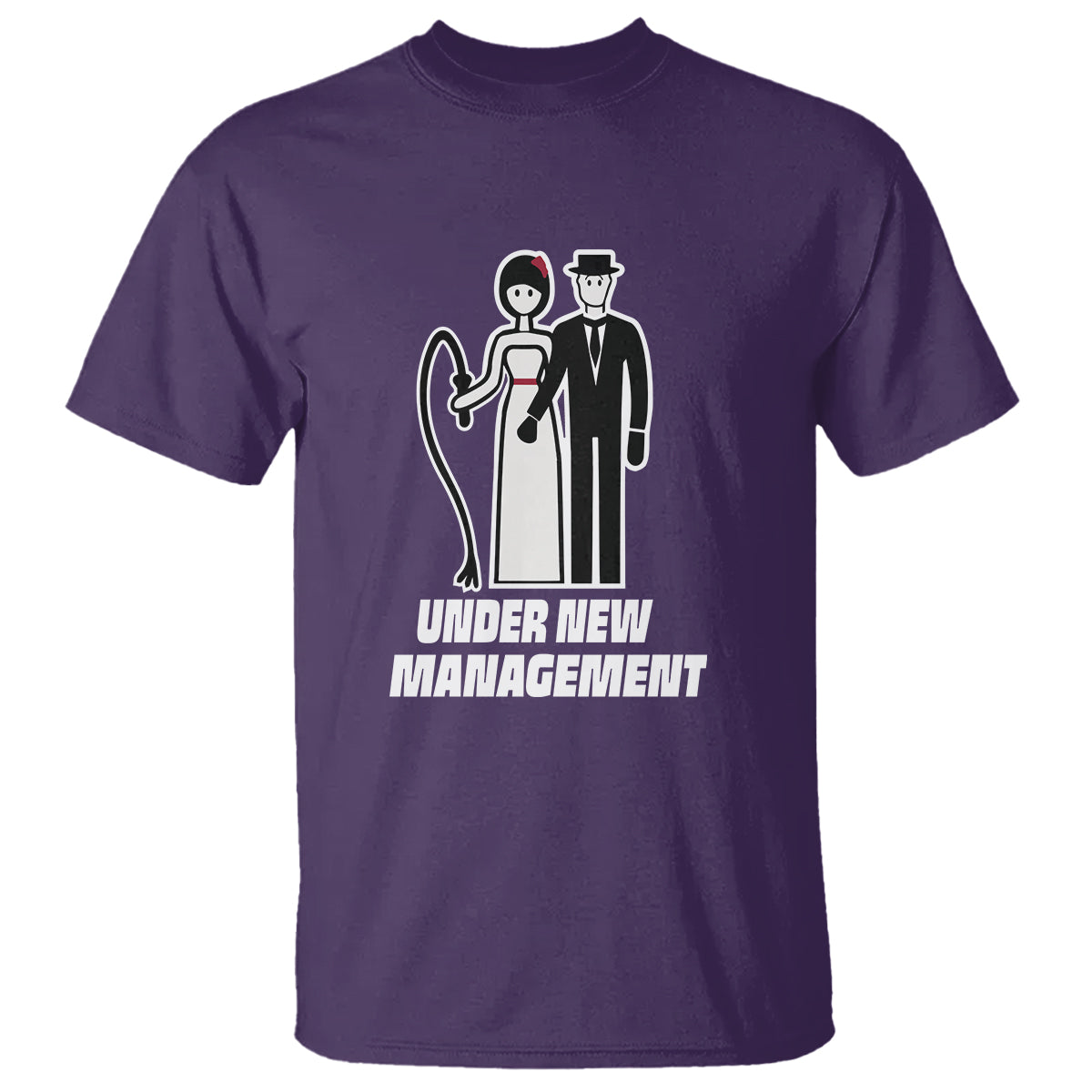 Funny Marriage T Shirt Under New Management Bachelor Bachelorette Party Couple Matching - Wonder Print Shop