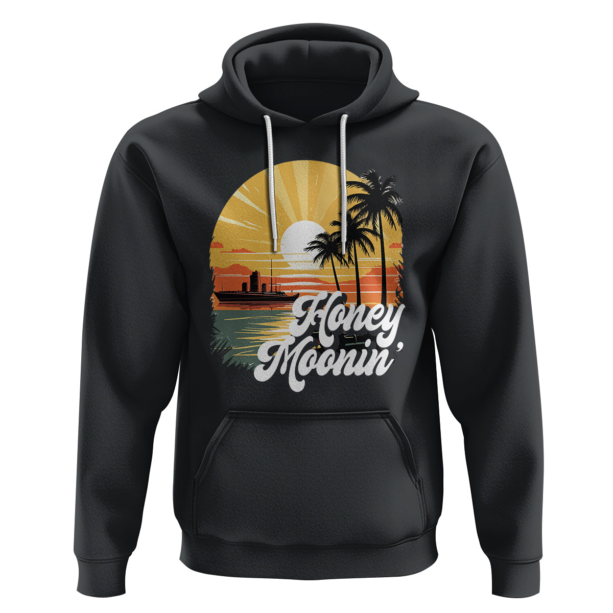 Honeymoon Hoodie Beach Trip Married Couple Matching - Wonder Print Shop