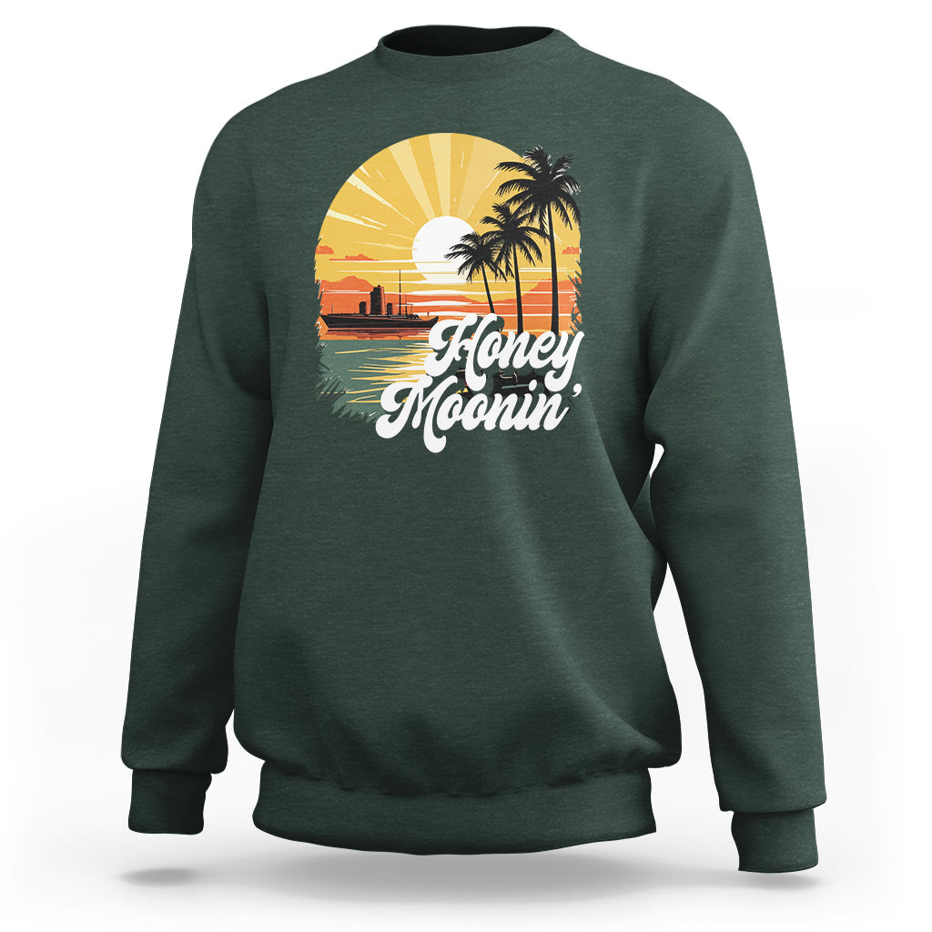 Honeymoon Sweatshirt Beach Trip Married Couple Matching - Wonder Print Shop