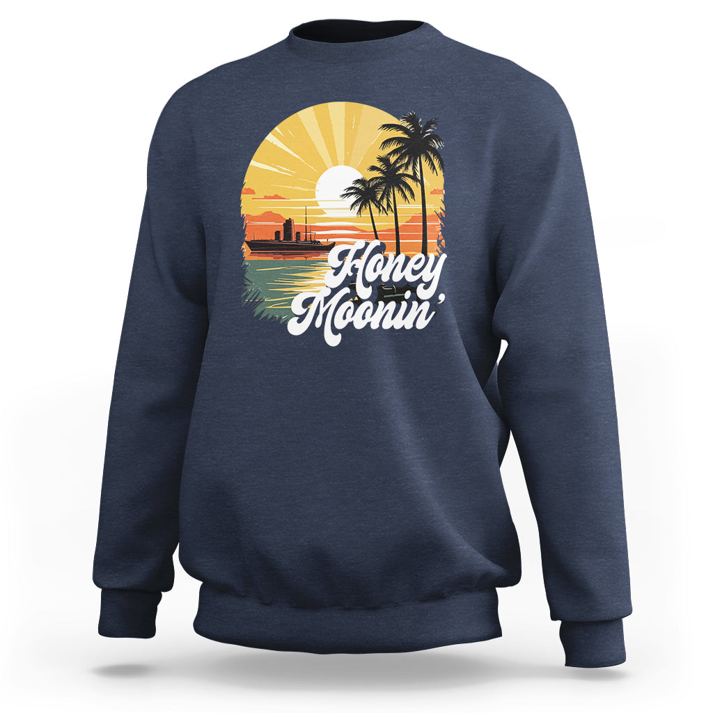 Honeymoon Sweatshirt Beach Trip Married Couple Matching - Wonder Print Shop