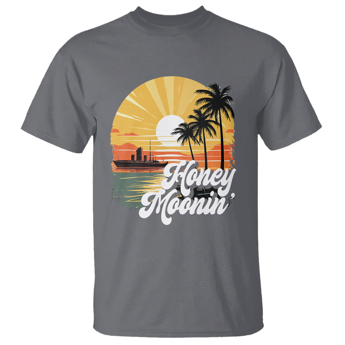 Honeymoon T Shirt Beach Trip Married Couple Matching - Wonder Print Shop