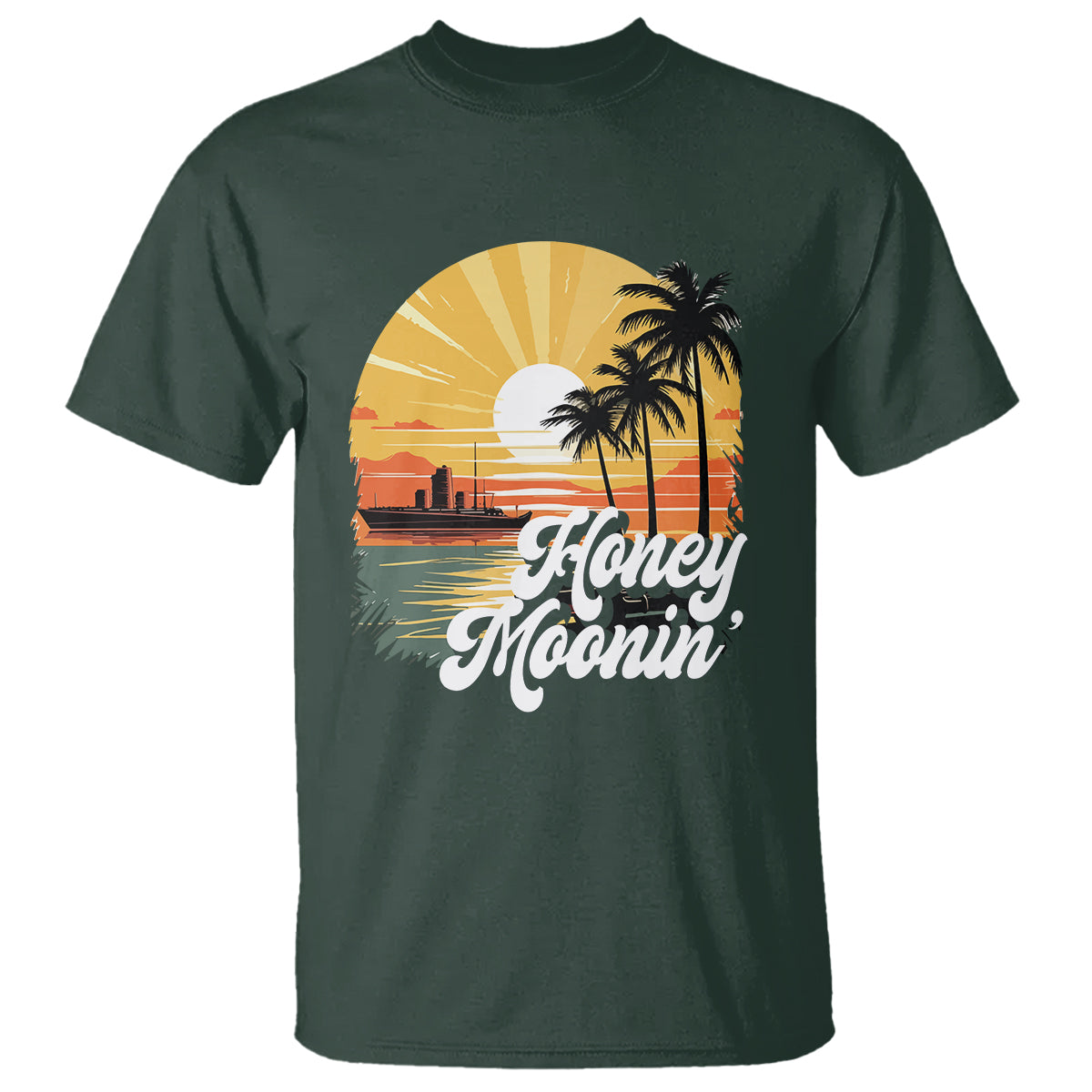 Honeymoon T Shirt Beach Trip Married Couple Matching - Wonder Print Shop