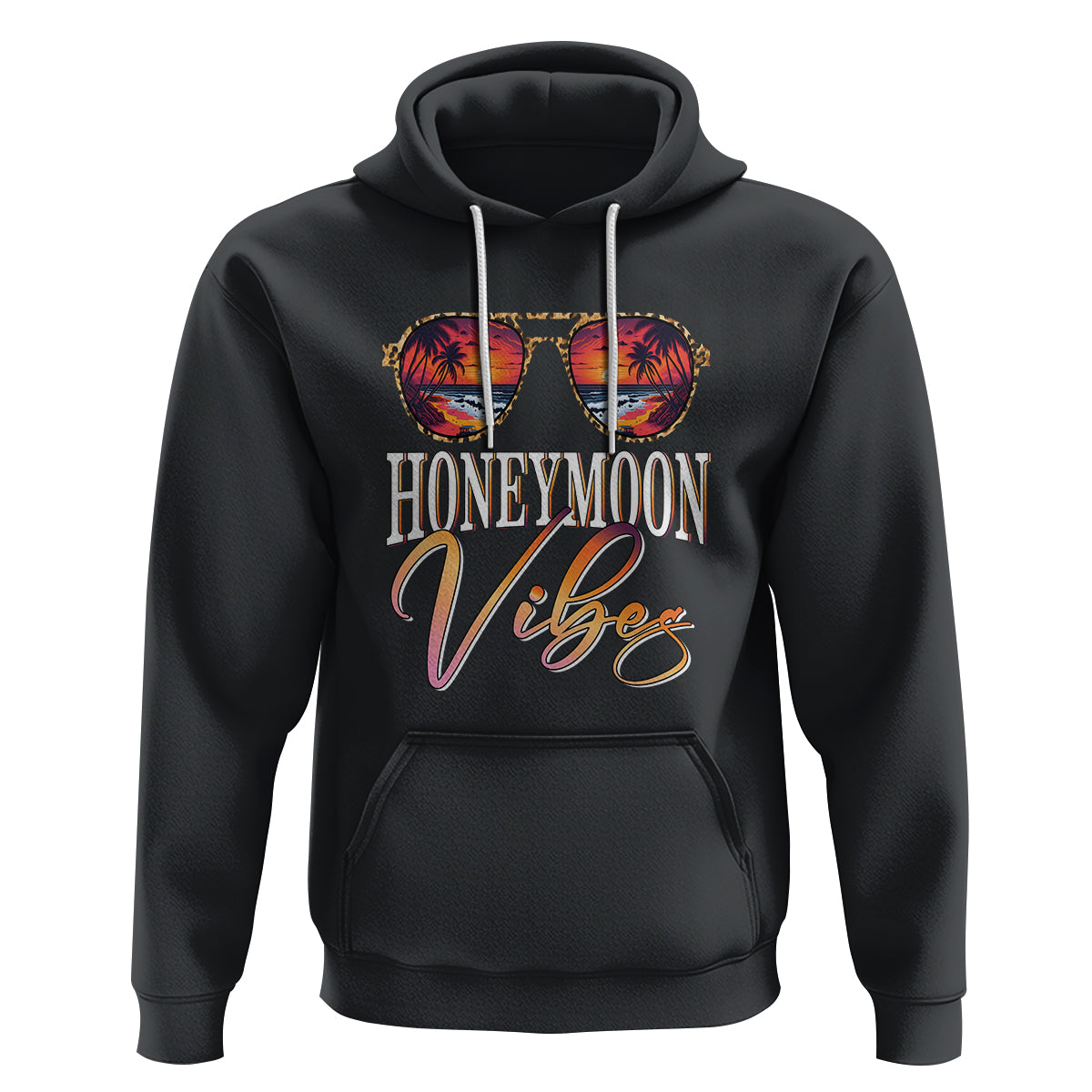 Honeymoon Vibes Hoodie Beach Trip Married Couple Matching - Wonder Print Shop