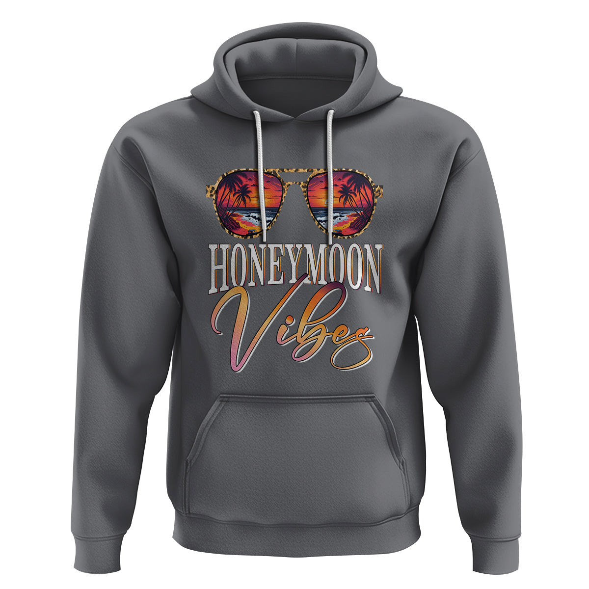 Honeymoon Vibes Hoodie Beach Trip Married Couple Matching - Wonder Print Shop