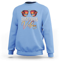 Honeymoon Vibes Sweatshirt Beach Trip Married Couple Matching - Wonder Print Shop