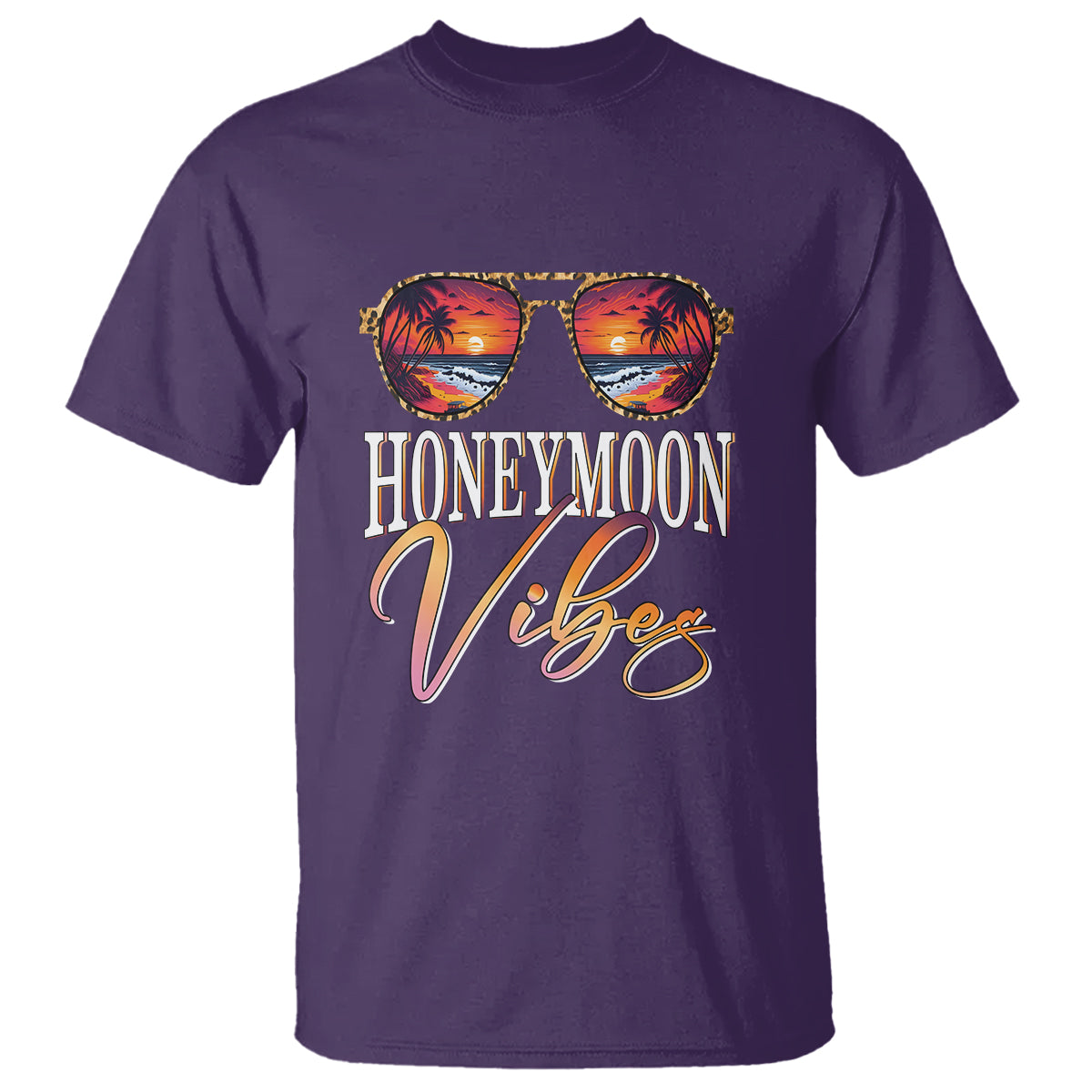 Honeymoon Vibes T Shirt Beach Trip Married Couple Matching - Wonder Print Shop