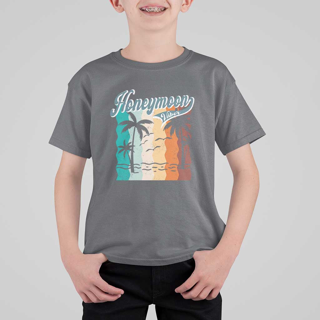 Honeymoon Vibe T Shirt For Kid Beach Trip Married Couple Matching - Wonder Print Shop