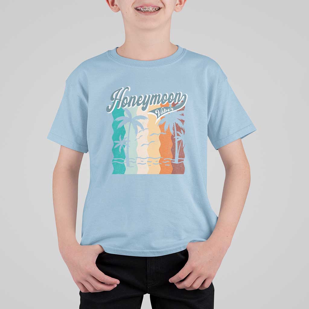 Honeymoon Vibe T Shirt For Kid Beach Trip Married Couple Matching - Wonder Print Shop