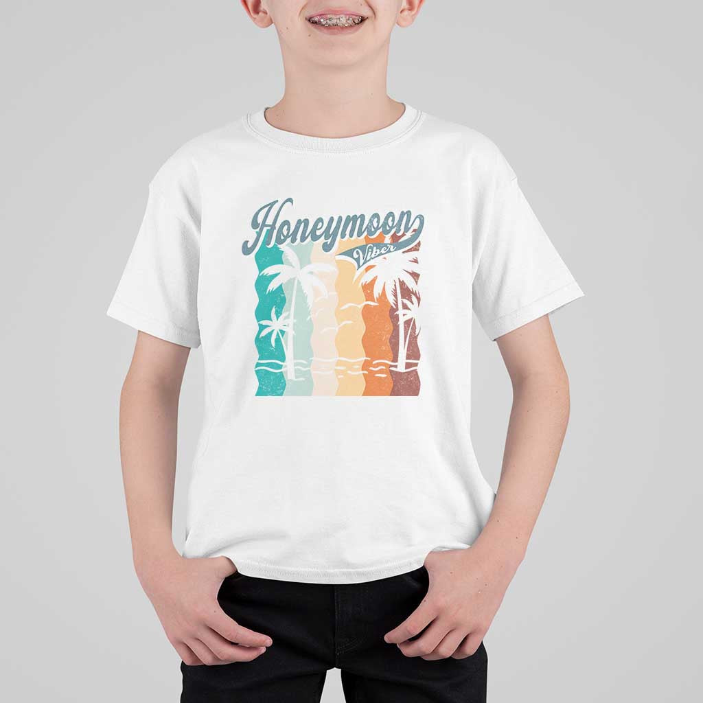 Honeymoon Vibe T Shirt For Kid Beach Trip Married Couple Matching - Wonder Print Shop