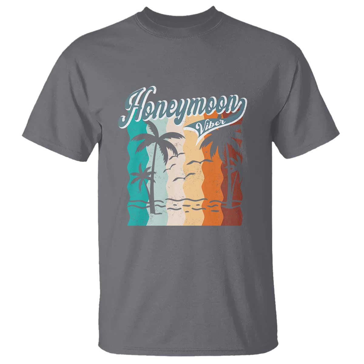 Honeymoon Vibe T Shirt Beach Trip Married Couple Matching - Wonder Print Shop