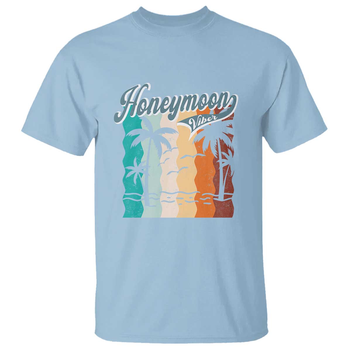 Honeymoon Vibe T Shirt Beach Trip Married Couple Matching - Wonder Print Shop
