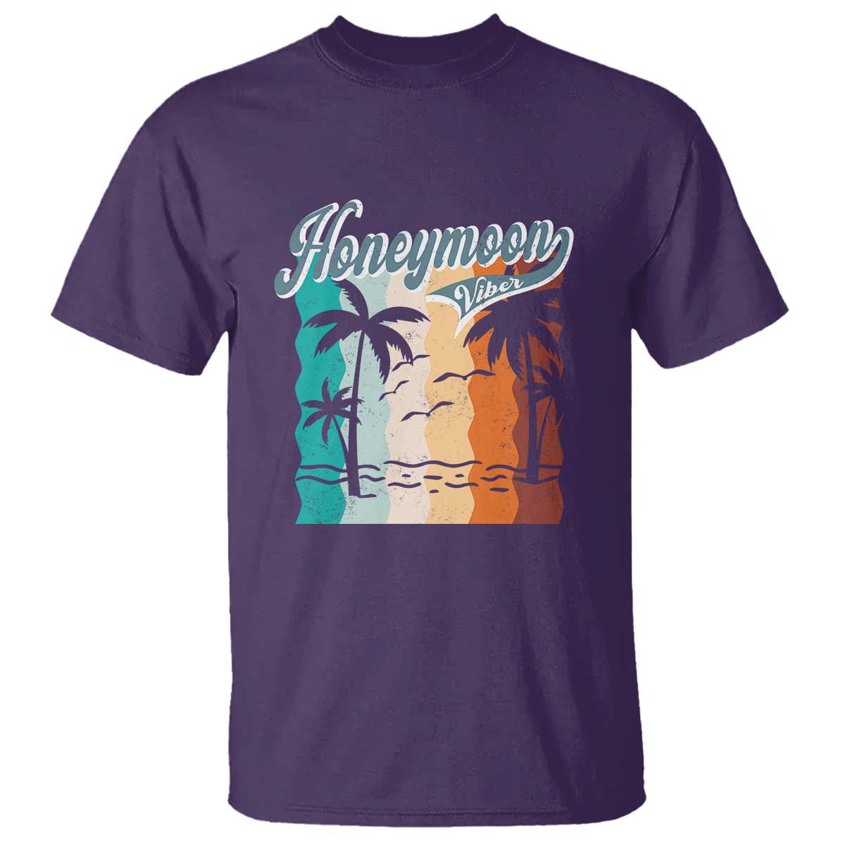 Honeymoon Vibe T Shirt Beach Trip Married Couple Matching - Wonder Print Shop