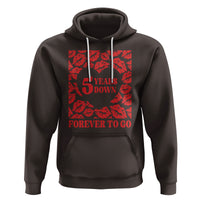 5th Wedding Anniversary Hoodie 5 Years Down Forever To Go Marriage Couple - Wonder Print Shop