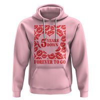 5th Wedding Anniversary Hoodie 5 Years Down Forever To Go Marriage Couple - Wonder Print Shop