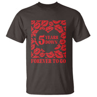 5th Wedding Anniversary T Shirt 5 Years Down Forever To Go Marriage Couple - Wonder Print Shop