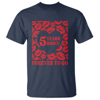 5th Wedding Anniversary T Shirt 5 Years Down Forever To Go Marriage Couple - Wonder Print Shop