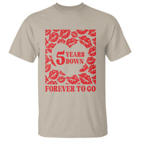 5th Wedding Anniversary T Shirt 5 Years Down Forever To Go Marriage Couple - Wonder Print Shop