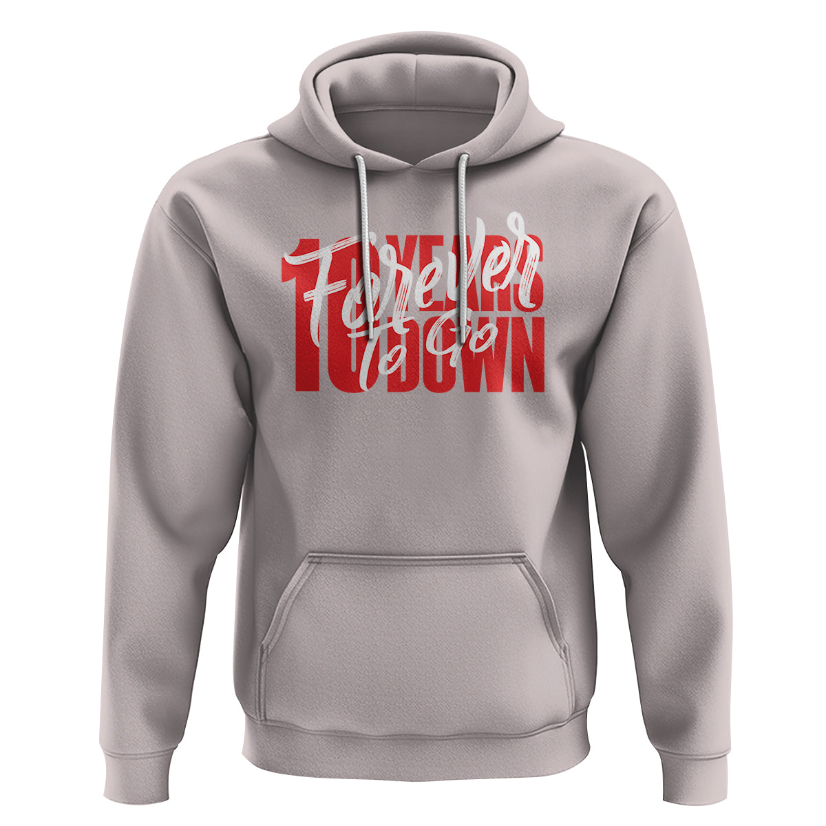 10th Wedding Anniversary Hoodie 10 Years Down Forever To Go Marriage Couple - Wonder Print Shop