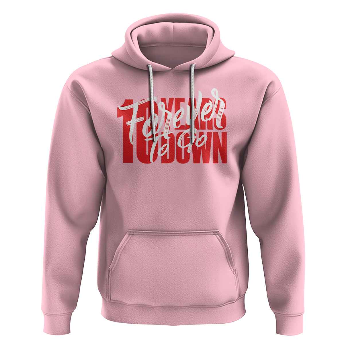 10th Wedding Anniversary Hoodie 10 Years Down Forever To Go Marriage Couple - Wonder Print Shop