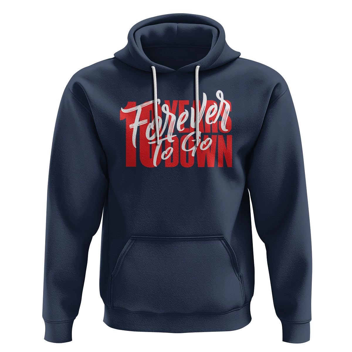 10th Wedding Anniversary Hoodie 10 Years Down Forever To Go Marriage Couple - Wonder Print Shop