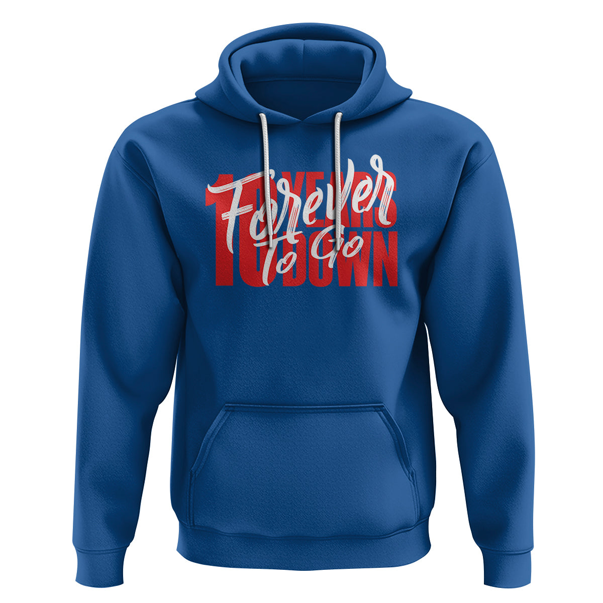 10th Wedding Anniversary Hoodie 10 Years Down Forever To Go Marriage Couple - Wonder Print Shop