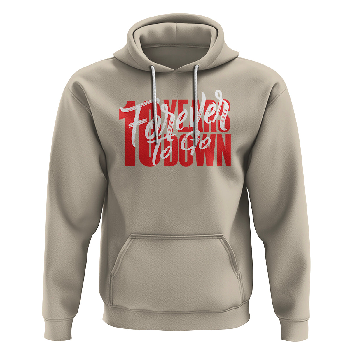 10th Wedding Anniversary Hoodie 10 Years Down Forever To Go Marriage Couple - Wonder Print Shop