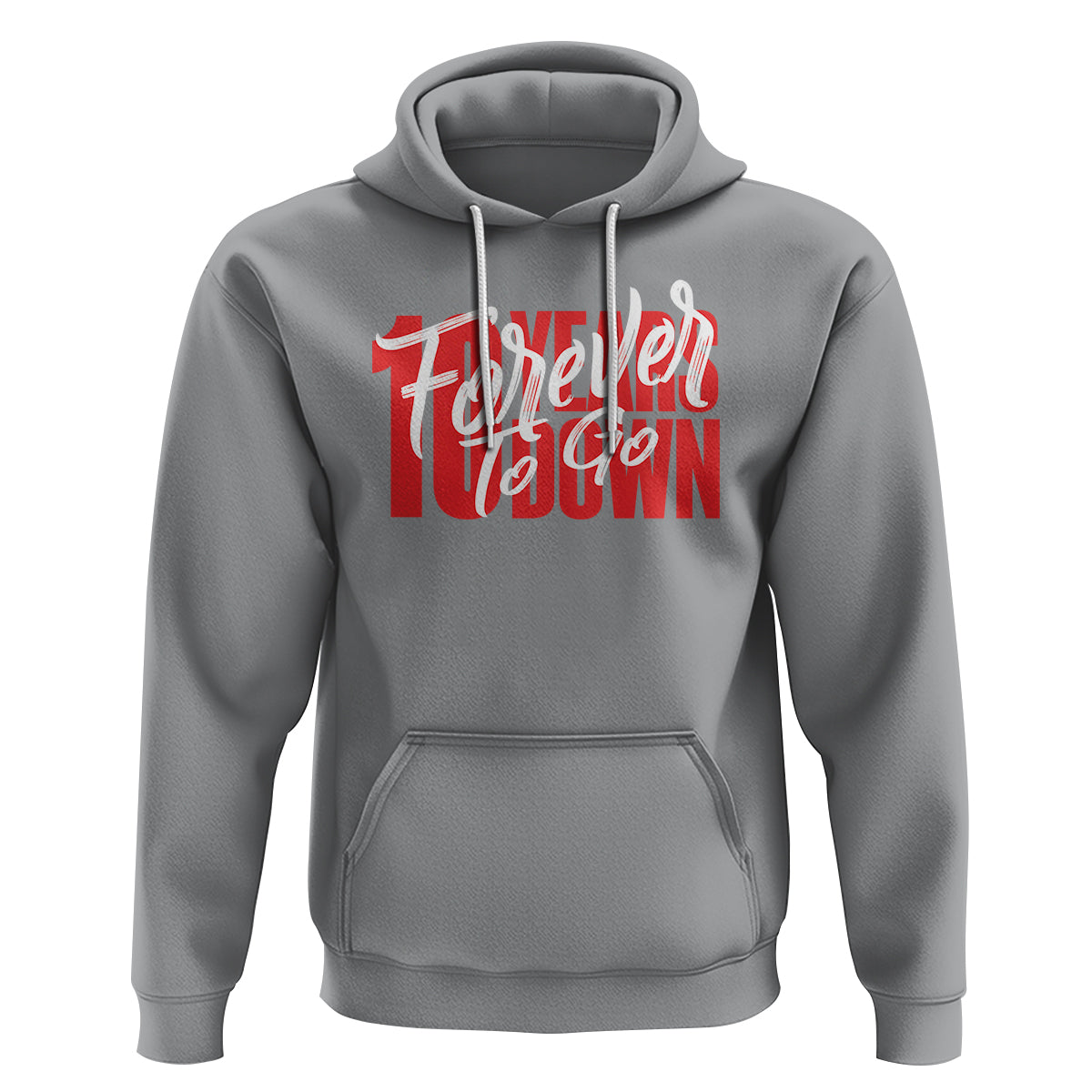 10th Wedding Anniversary Hoodie 10 Years Down Forever To Go Marriage Couple - Wonder Print Shop