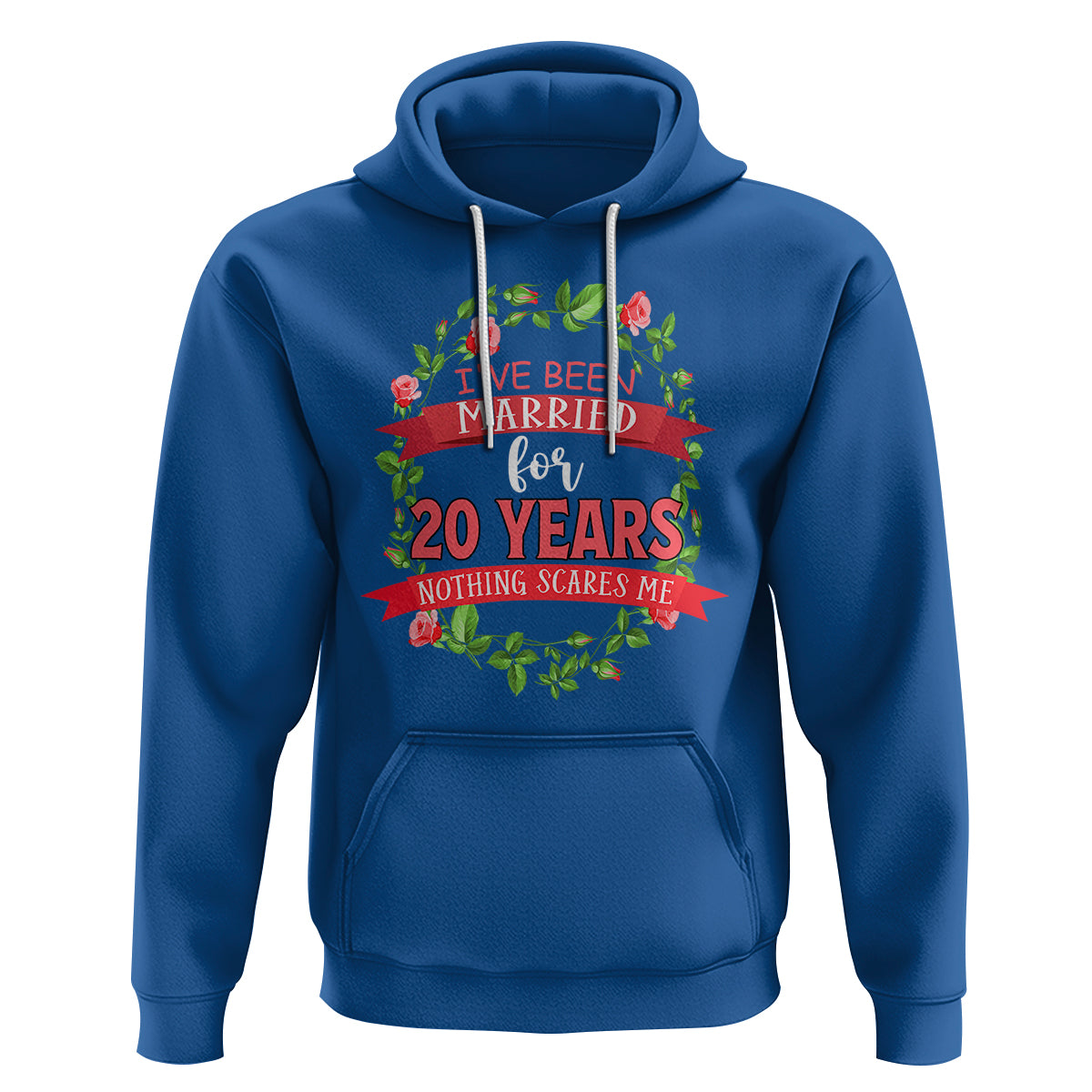 20th Wedding Anniversary Hoodie Marriaged For 20 Years Nothing Scares Me - Wonder Print Shop