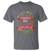20th Wedding Anniversary T Shirt Marriaged For 20 Years Nothing Scares Me - Wonder Print Shop