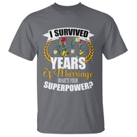 40th Wedding Anniversary T Shirt I Survived 40 Years Of Marriage What's Your Superpower? - Wonder Print Shop