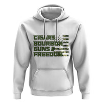 Cigars Bourbon Guns Freedom American Flag Hoodie - Wonder Print Shop