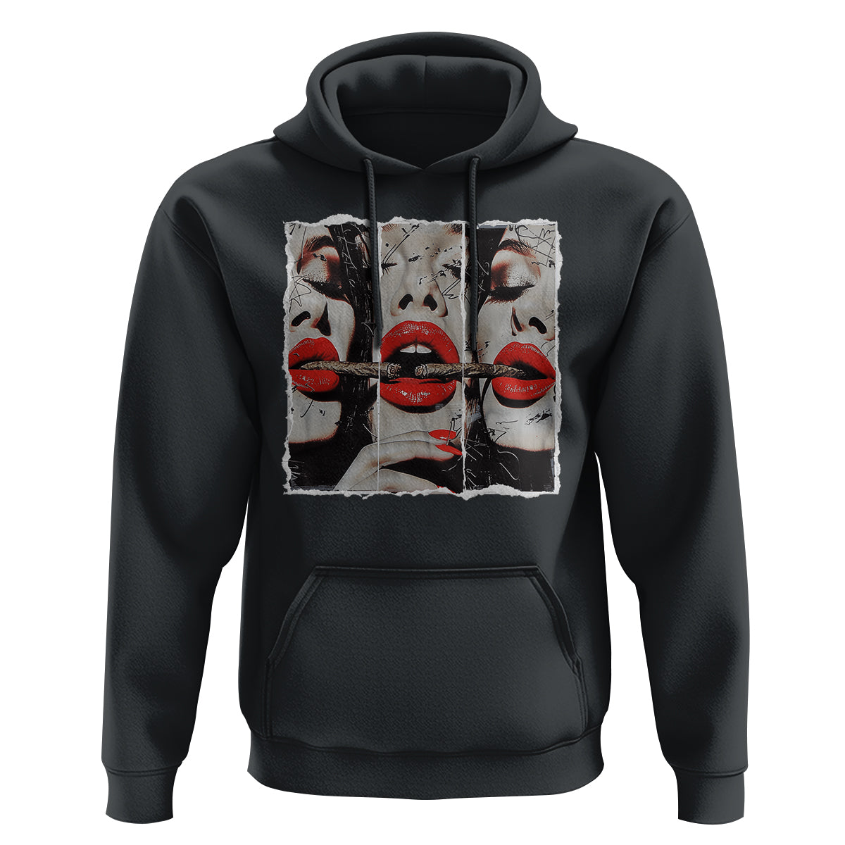 Cigar Lover Hoodie Roll It Lick It Smoke It Pretty Lady Smoking Smoker - Wonder Print Shop