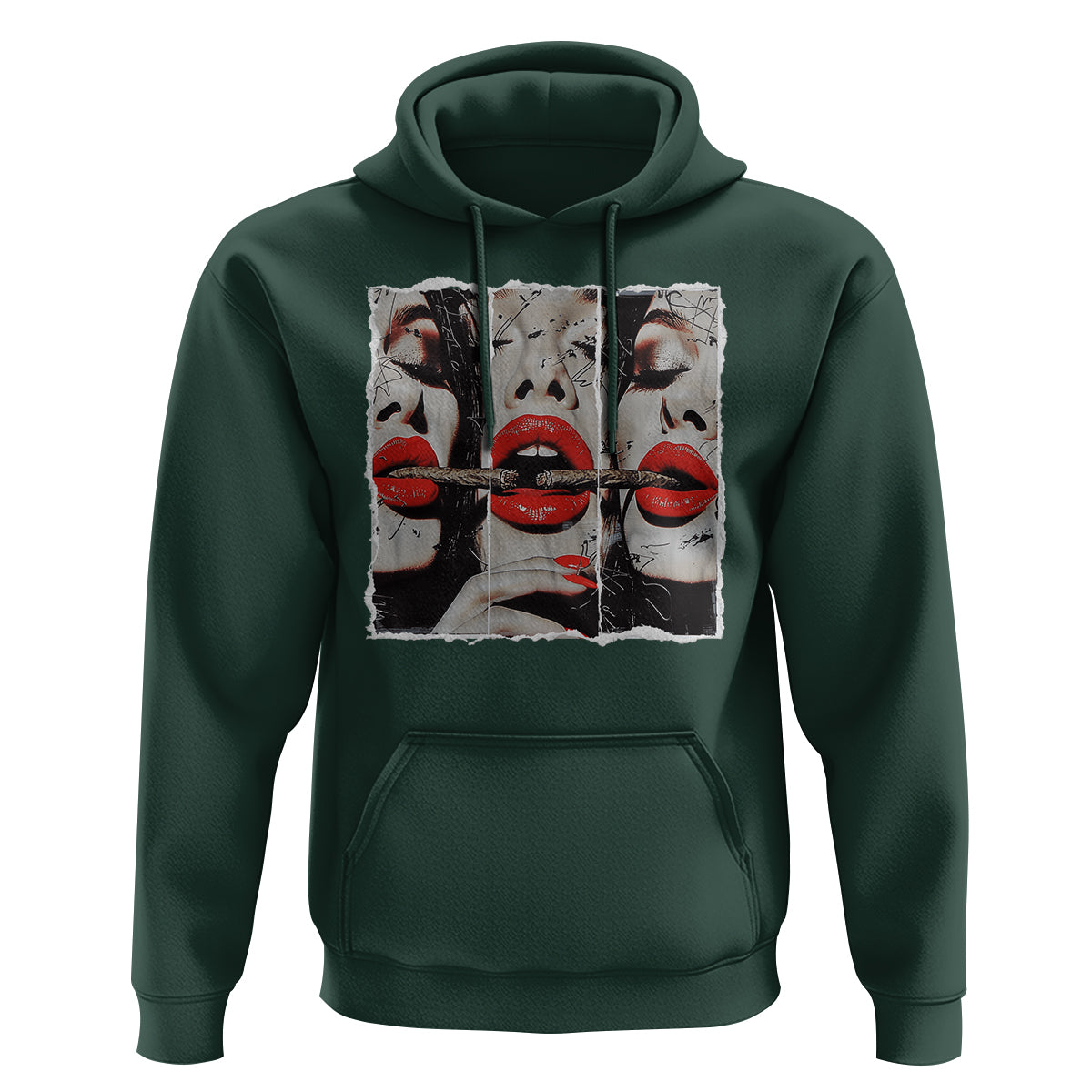 Cigar Lover Hoodie Roll It Lick It Smoke It Pretty Lady Smoking Smoker - Wonder Print Shop