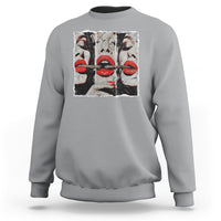 Cigar Lover Sweatshirt Roll It Lick It Smoke It Pretty Lady Smoking Smoker - Wonder Print Shop