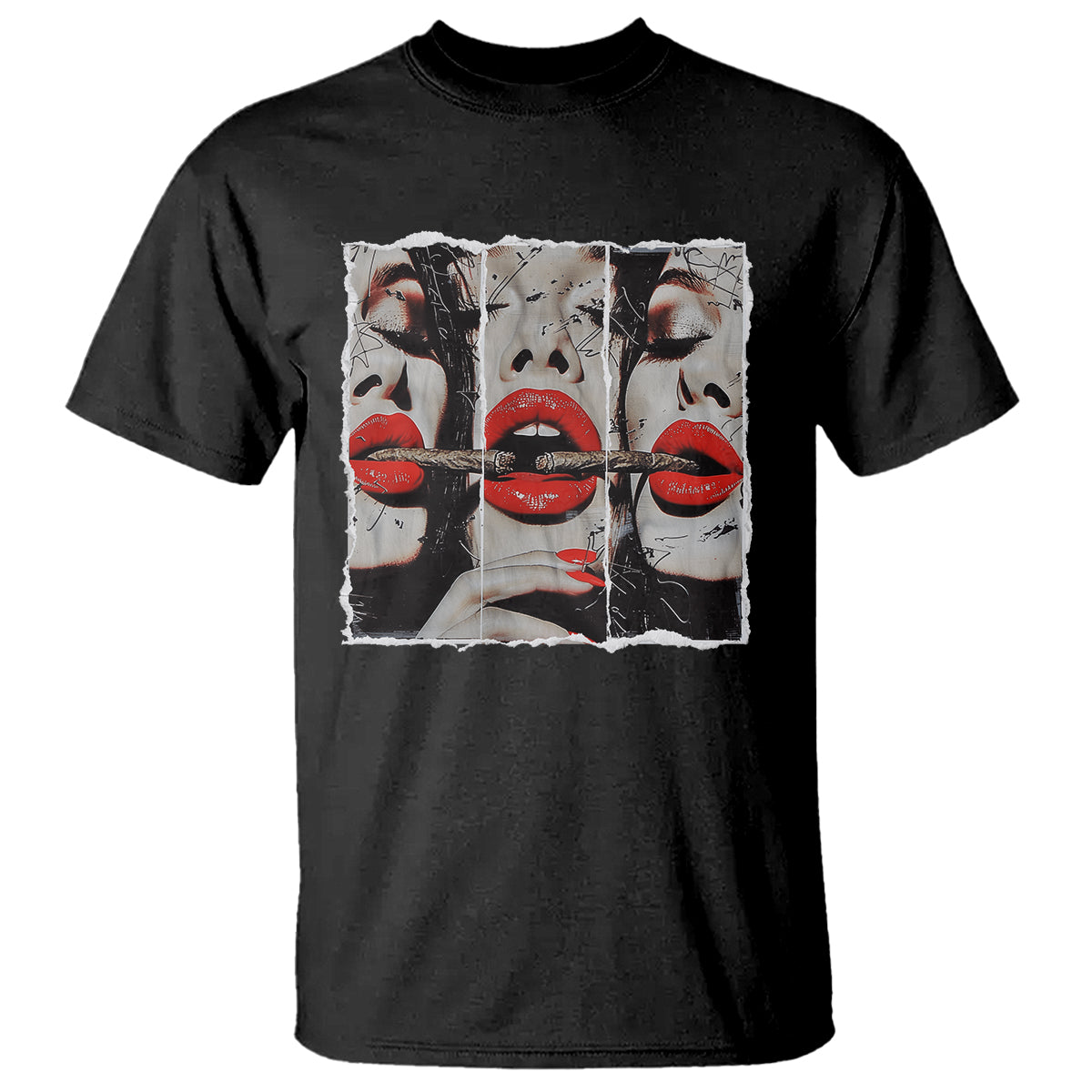 Cigar Lover T Shirt Roll It Lick It Smoke It Pretty Lady Smoking Smoker - Wonder Print Shop