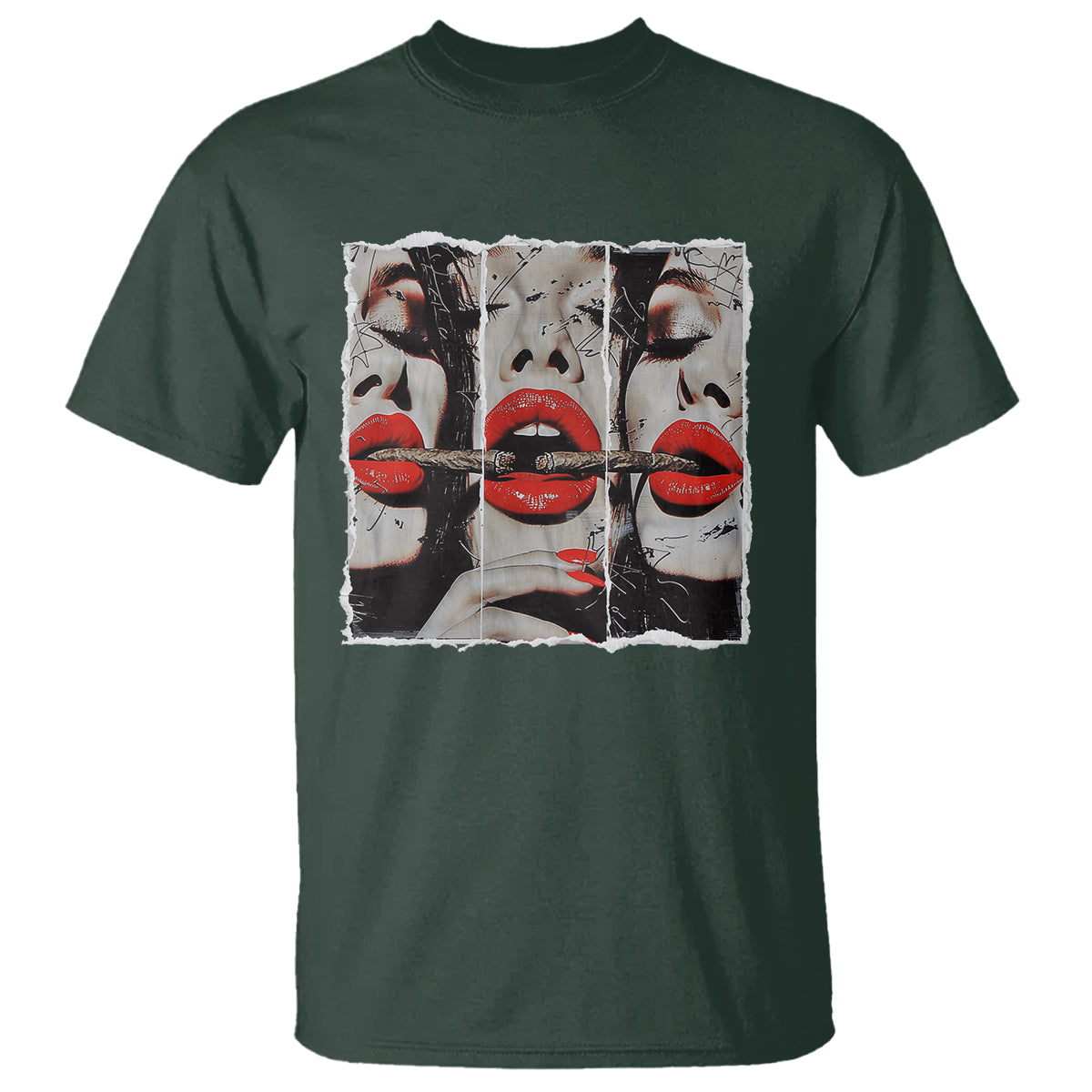 Cigar Lover T Shirt Roll It Lick It Smoke It Pretty Lady Smoking Smoker - Wonder Print Shop