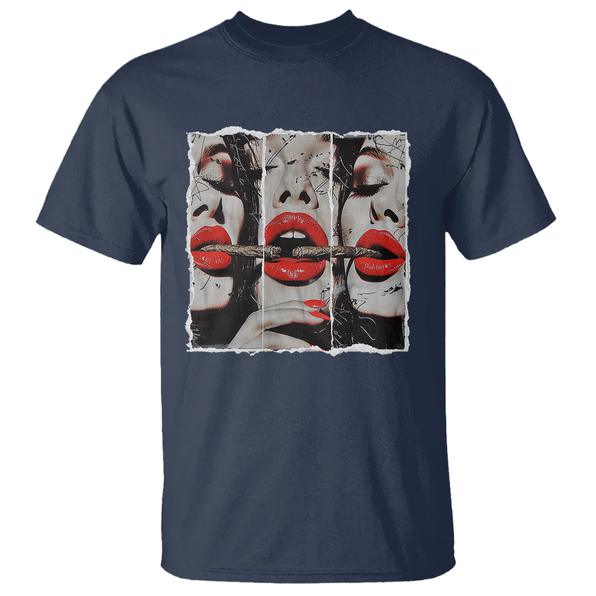Cigar Lover T Shirt Roll It Lick It Smoke It Pretty Lady Smoking Smoker - Wonder Print Shop