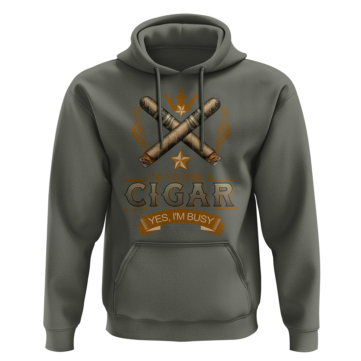 Cigar Lover Hoodie I'm Holding A Cigar Yes I'm Busy - Wonder Print Shop