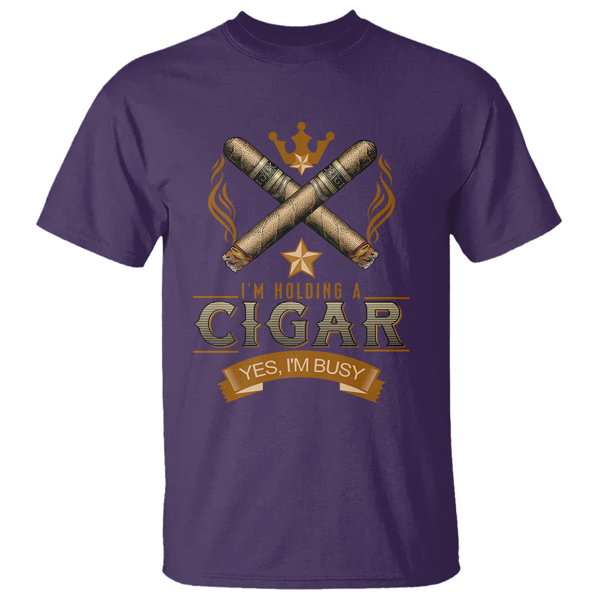 Cigar Lover T Shirt I'm Holding A Cigar Yes I'm Busy - Wonder Print Shop
