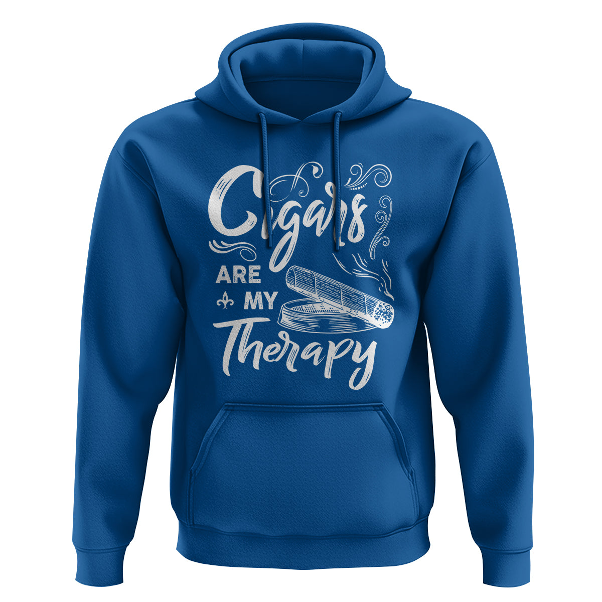 Cigar Lover Hoodie Cigars Are My Therapy Smoker Smoking - Wonder Print Shop