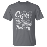 Cigar Lover T Shirt Cigars Are My Therapy Smoker Smoking - Wonder Print Shop