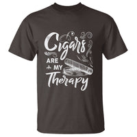 Cigar Lover T Shirt Cigars Are My Therapy Smoker Smoking - Wonder Print Shop