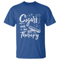 Cigar Lover T Shirt Cigars Are My Therapy Smoker Smoking - Wonder Print Shop